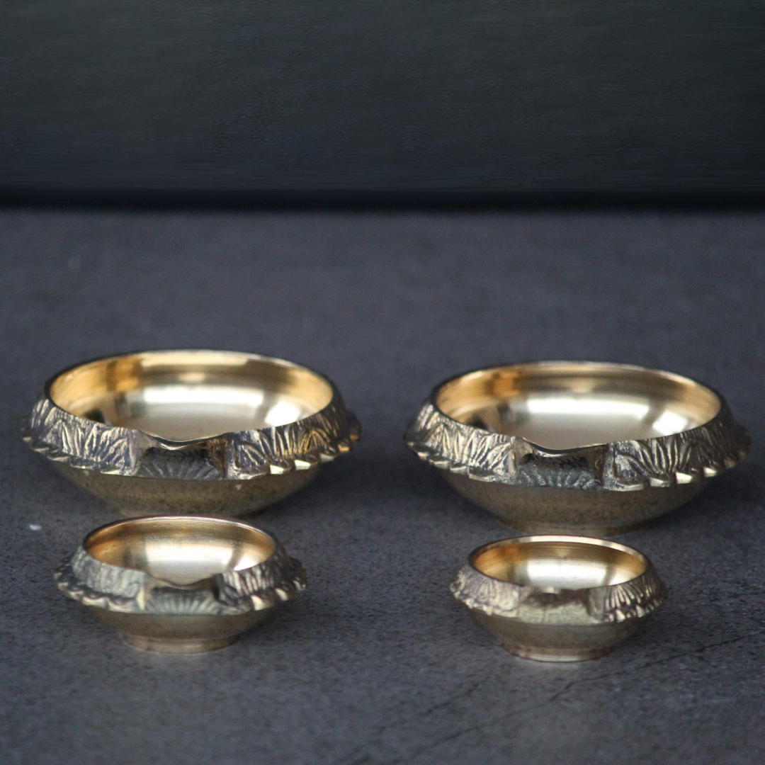 Handcrafted Brass Diya's (Set of 4)