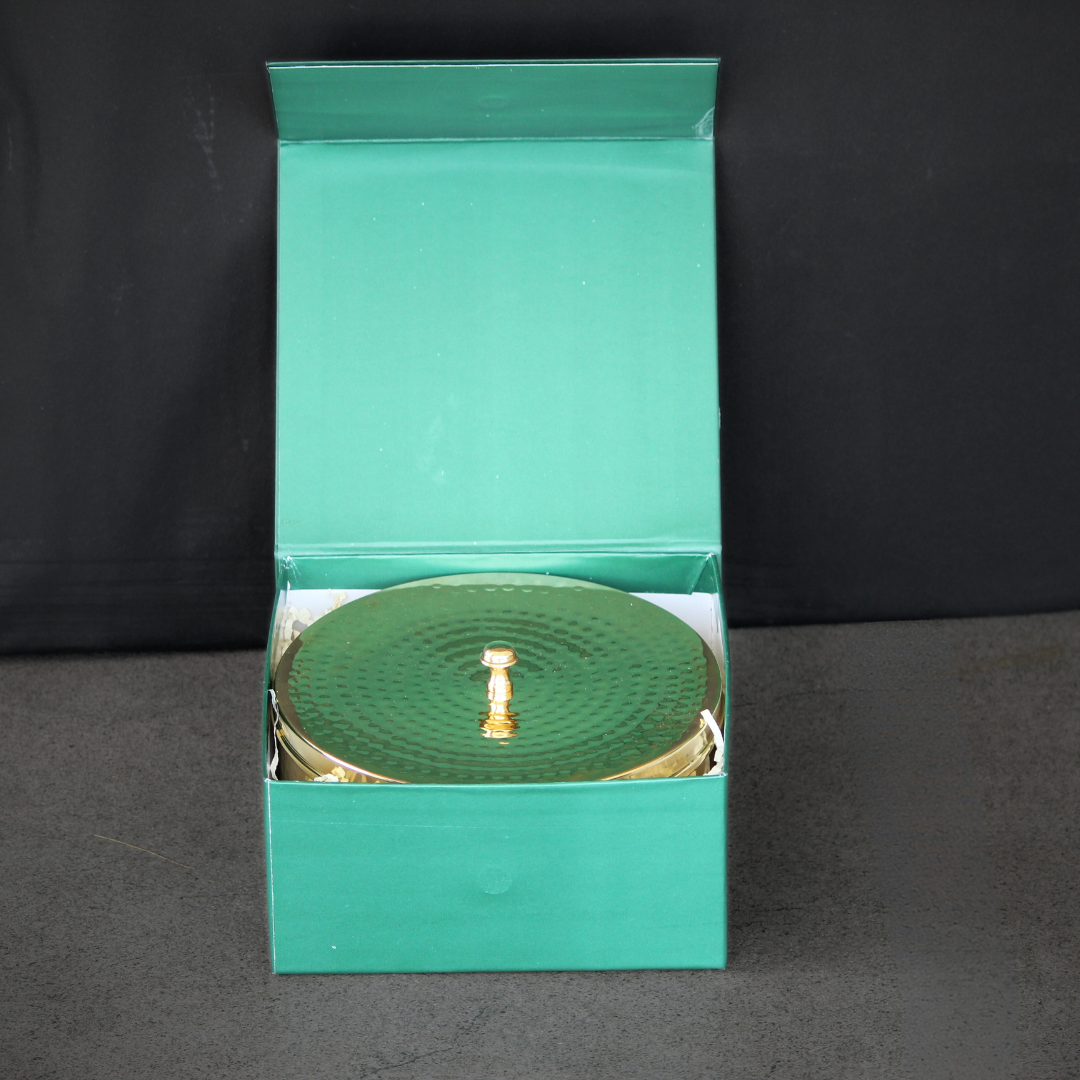 Brass Chapati Box / Roti dabba With Gift Box