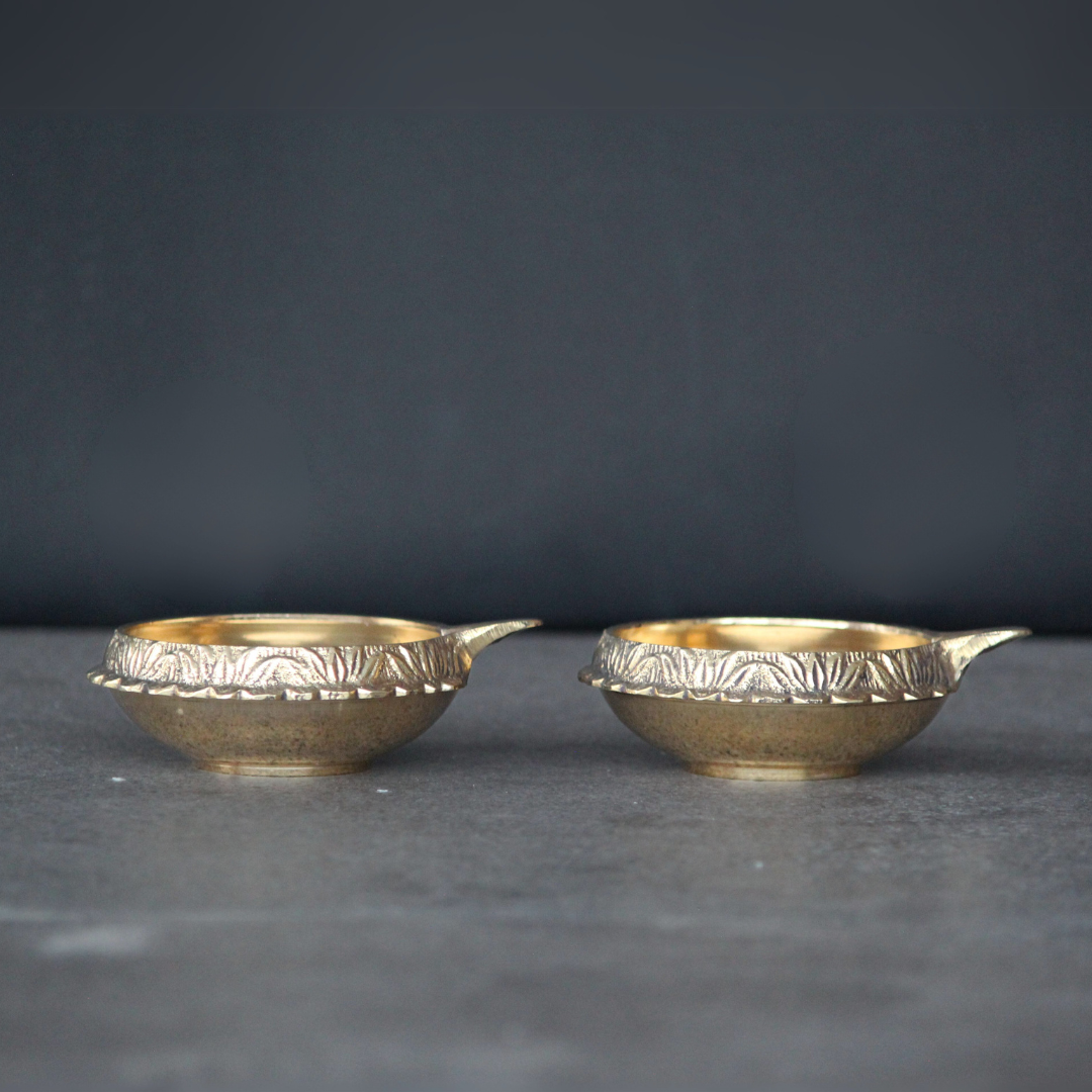 Handcrafted Brass Diya's (Set of 4)