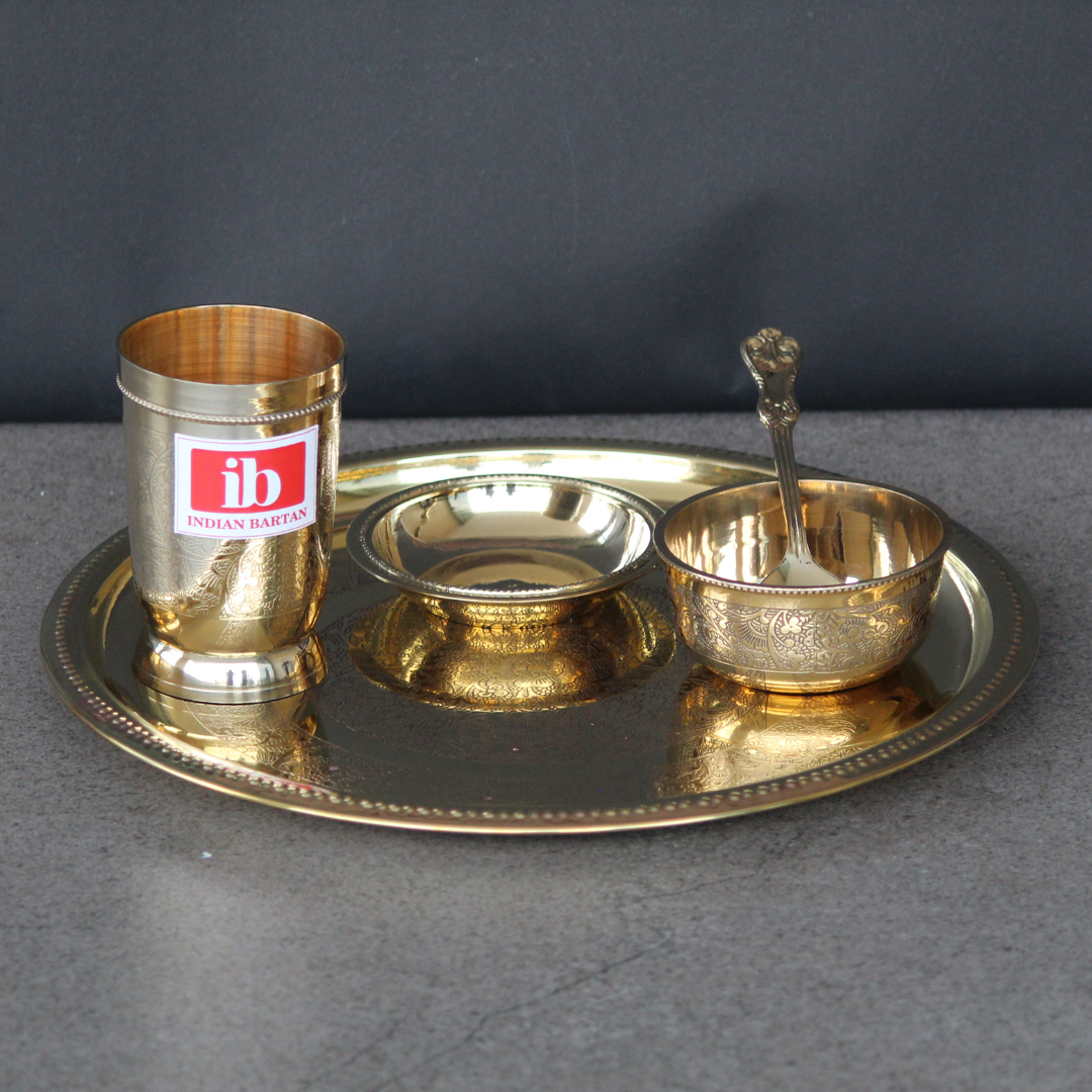 Brass Plate set With Gift Box