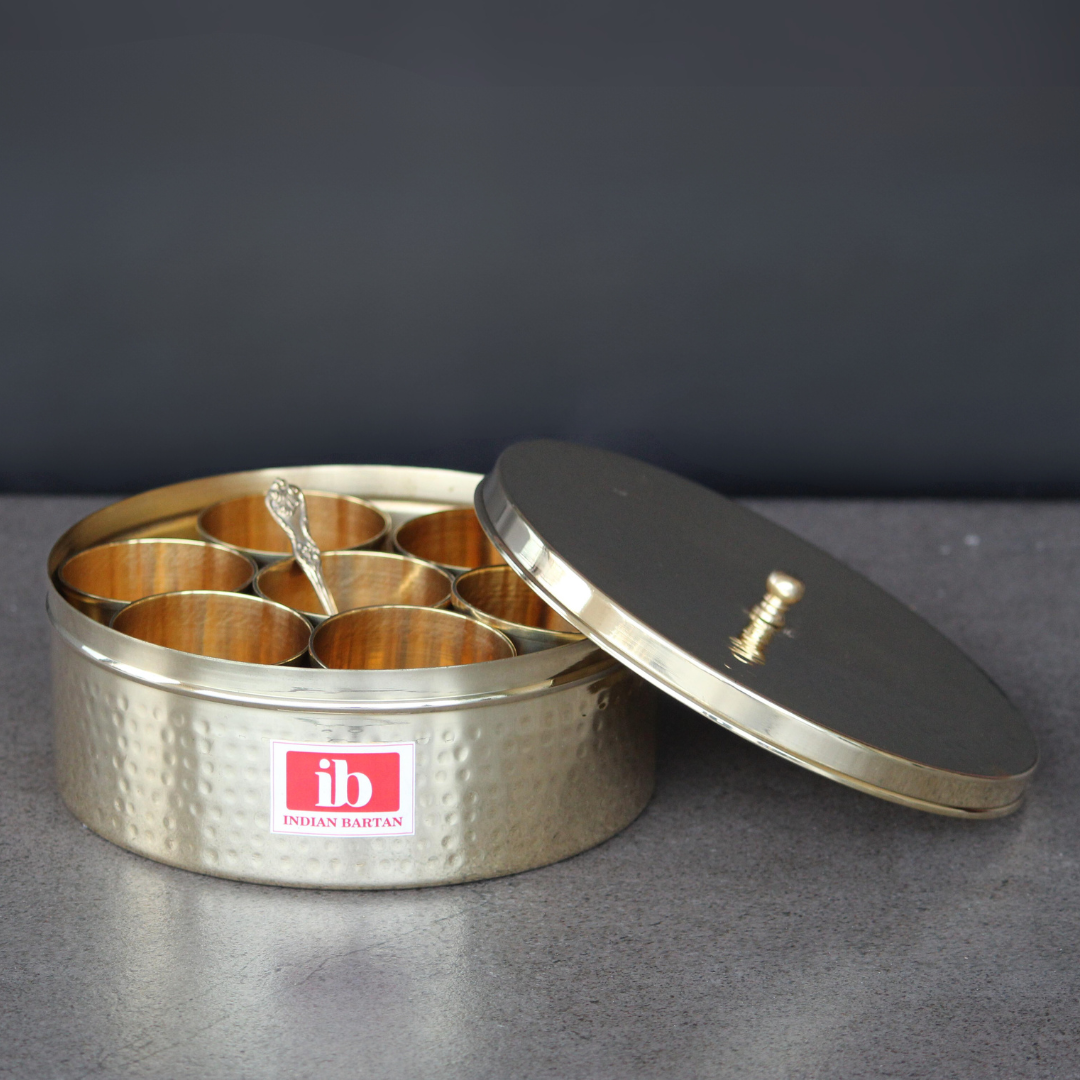 Brass Masala Daani / Spice Box
