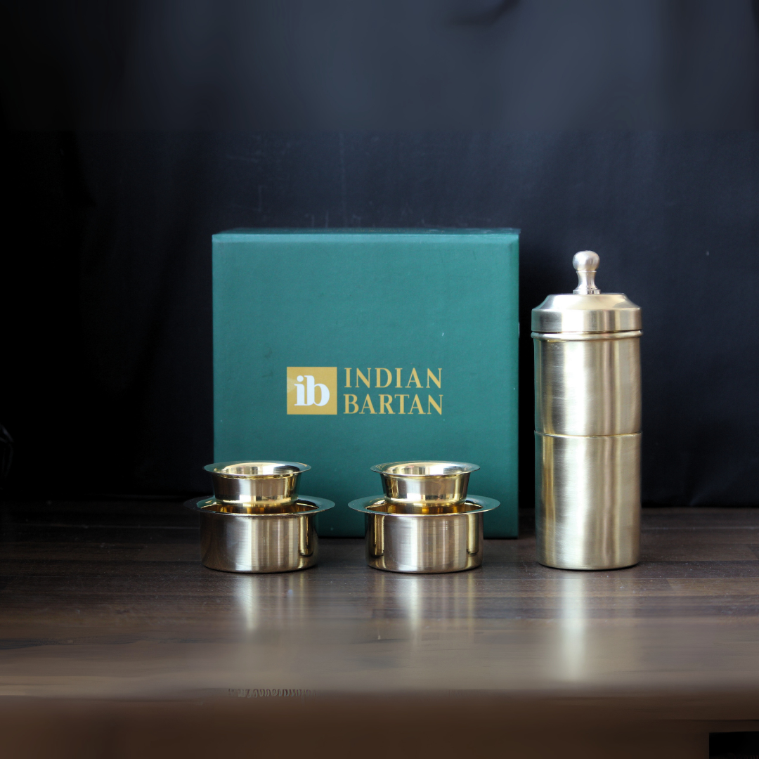 Brass Coffee Filter Set With Gift Box