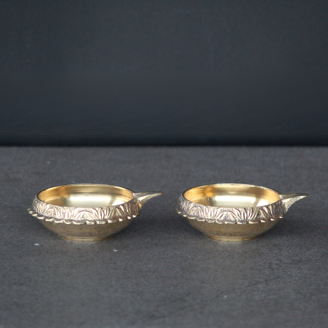 Handcrafted Brass Diya's (Set of 4)