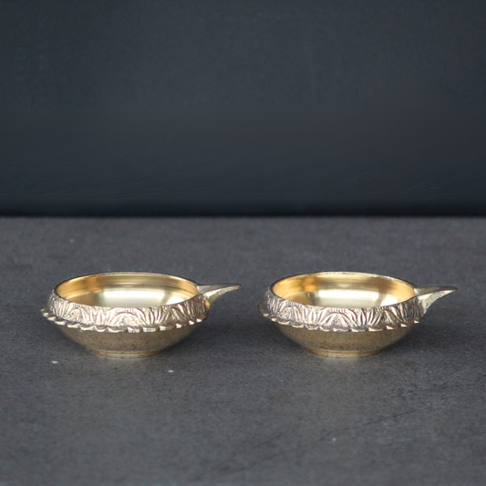 Handcrafted Brass Diya's (Set of 4)