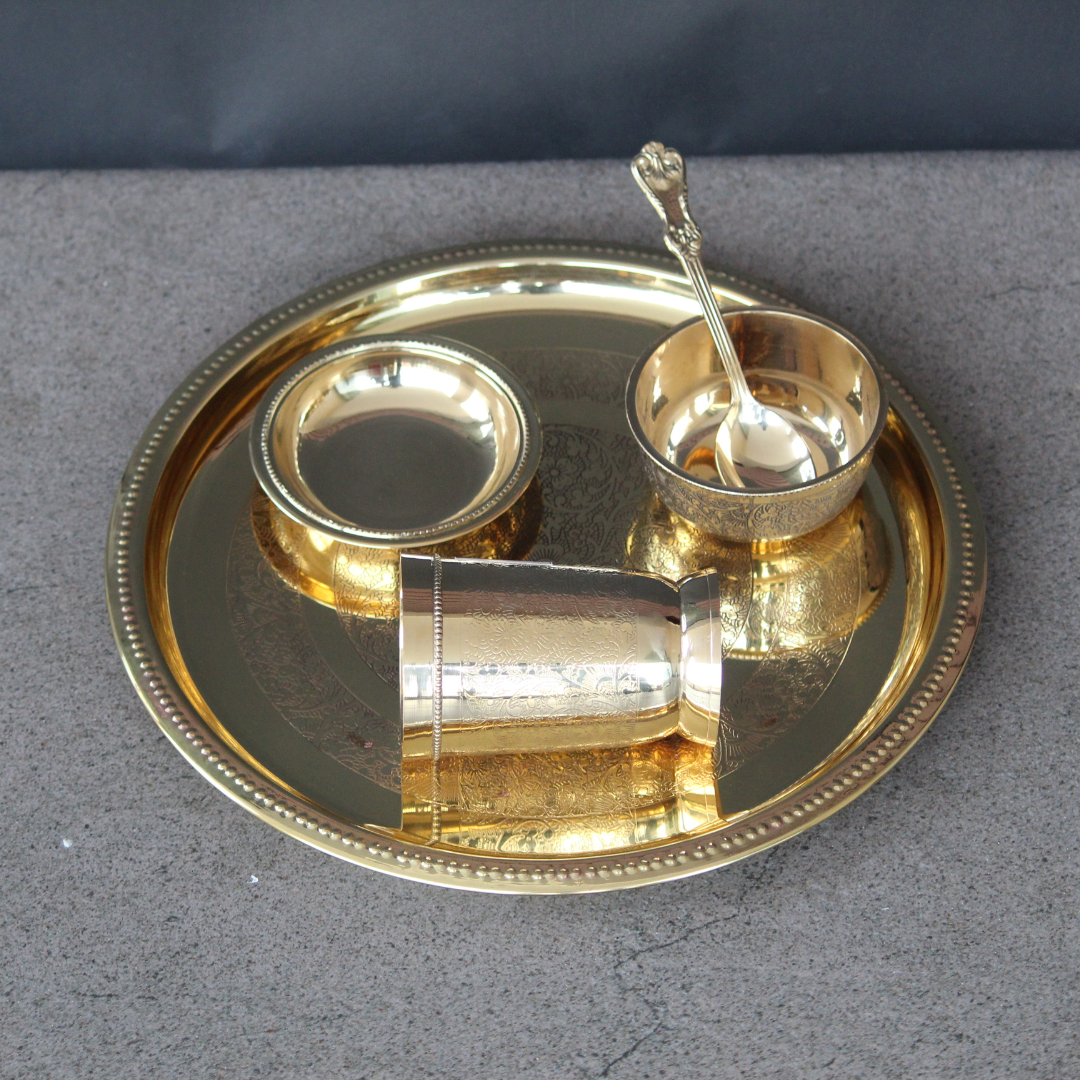 Brass Plate set With Gift Box