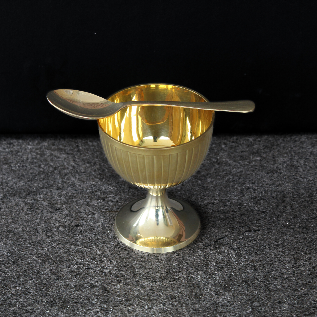Brass Ice Cream Bowl Set