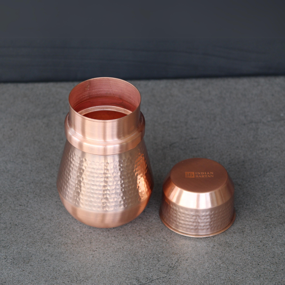 Copper Lotus water Jar