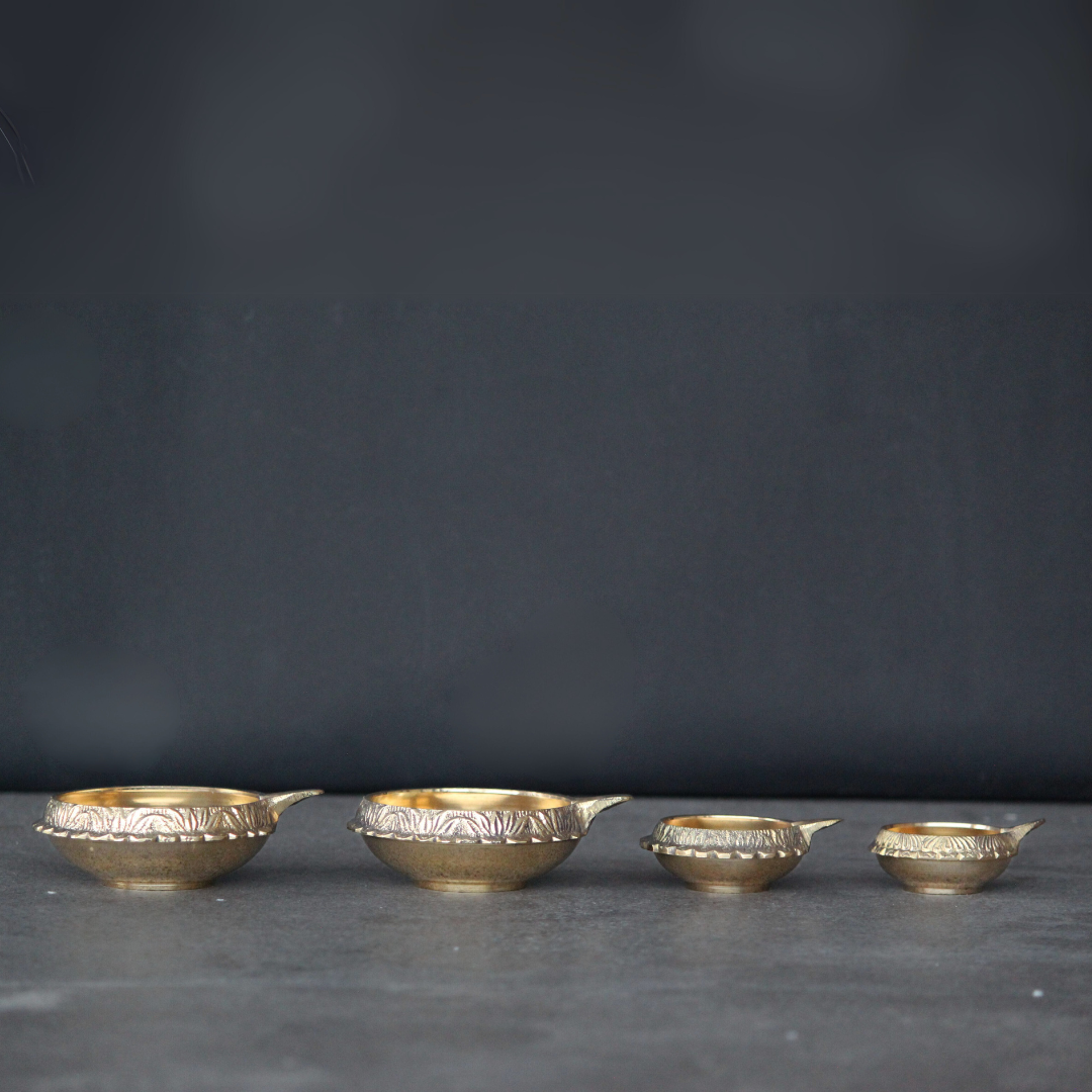 Handcrafted Brass Diya's (Set of 4)