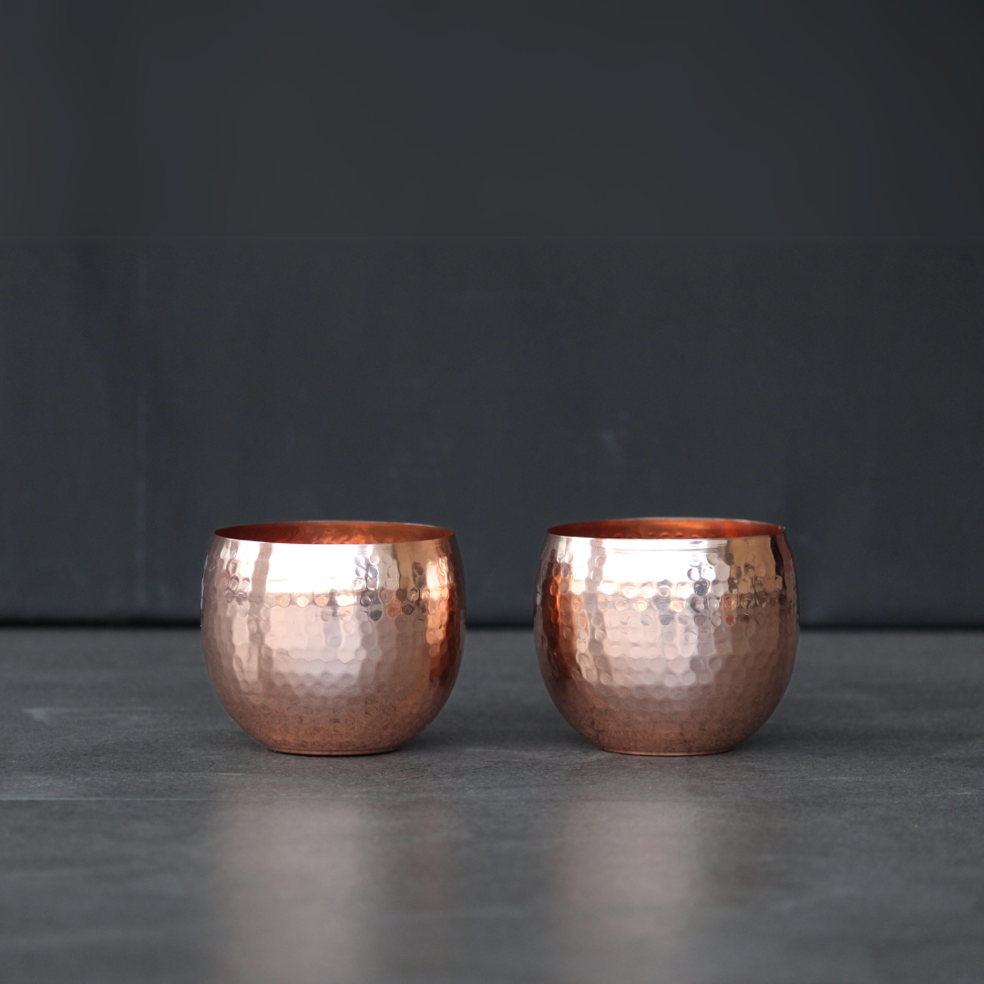 Copper Belly Glass/ Pot with Gift Box
