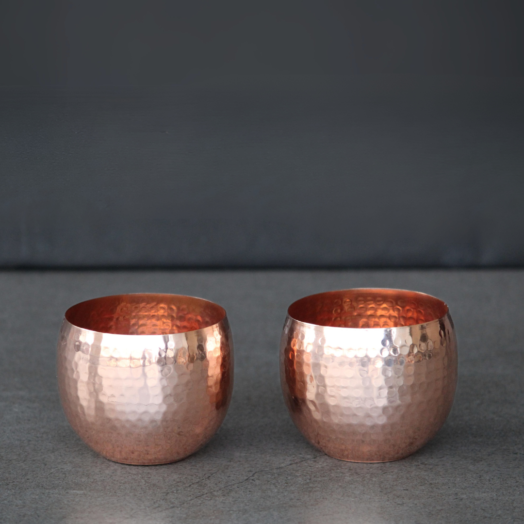 Copper Belly Glass/ Pot with Gift Box