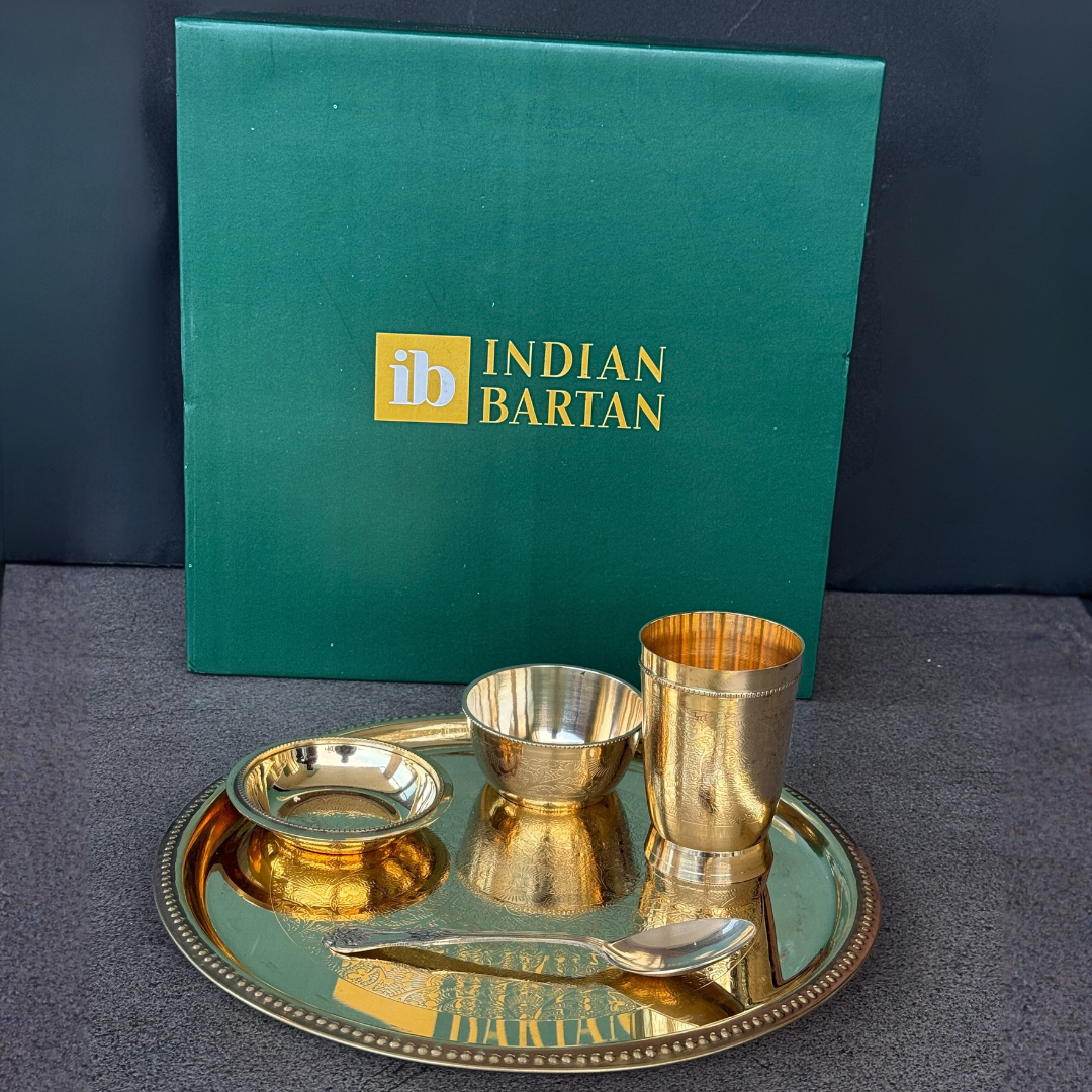 Brass Plate set With Gift Box