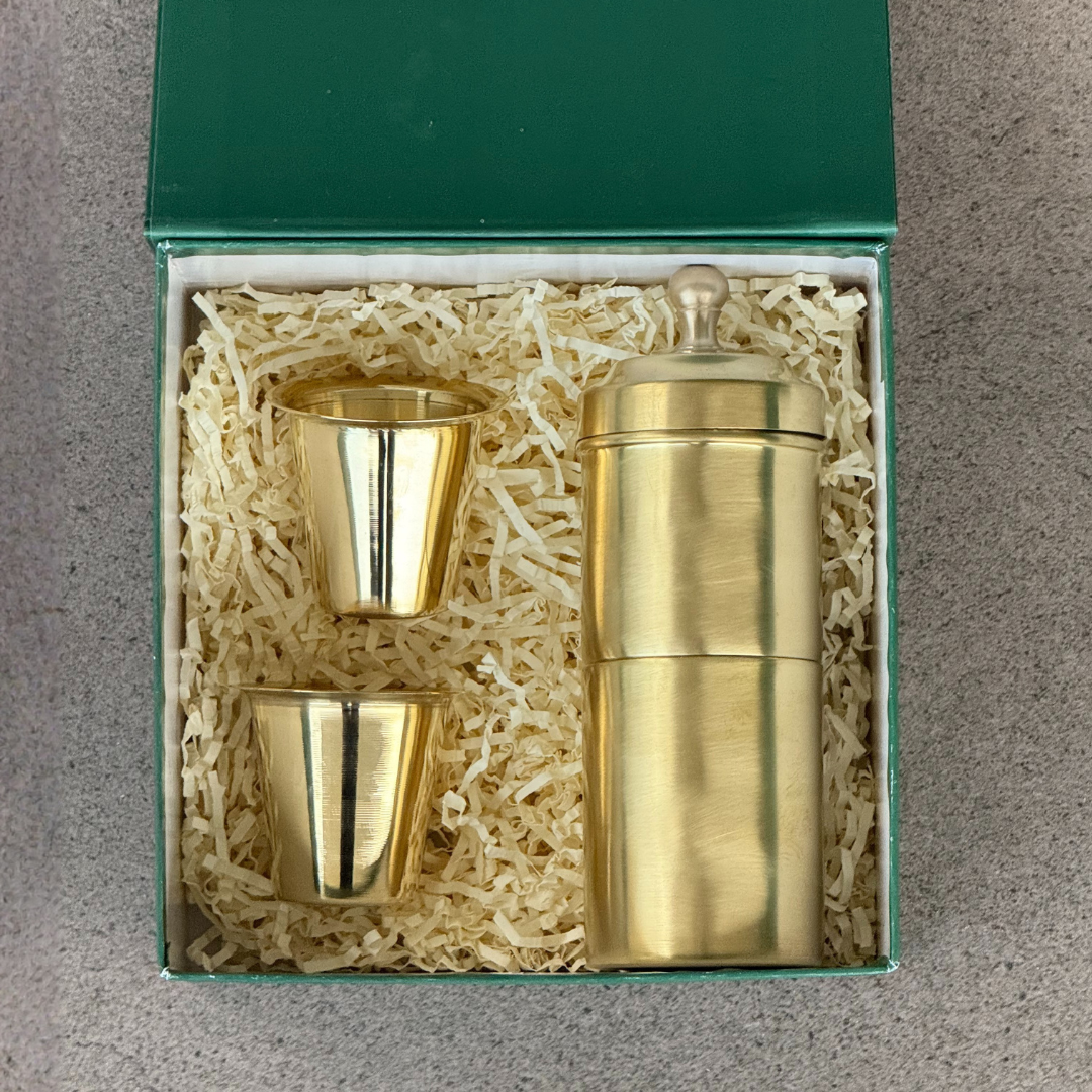 Brass Coffee Filter Set With Gift Box