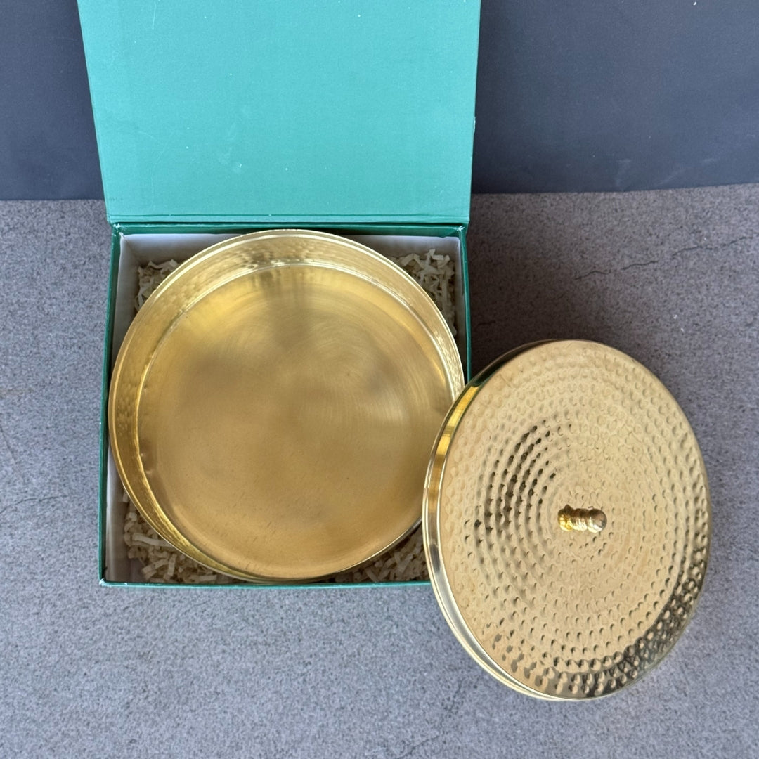 Brass Chapati Box / Roti dabba With Gift Box