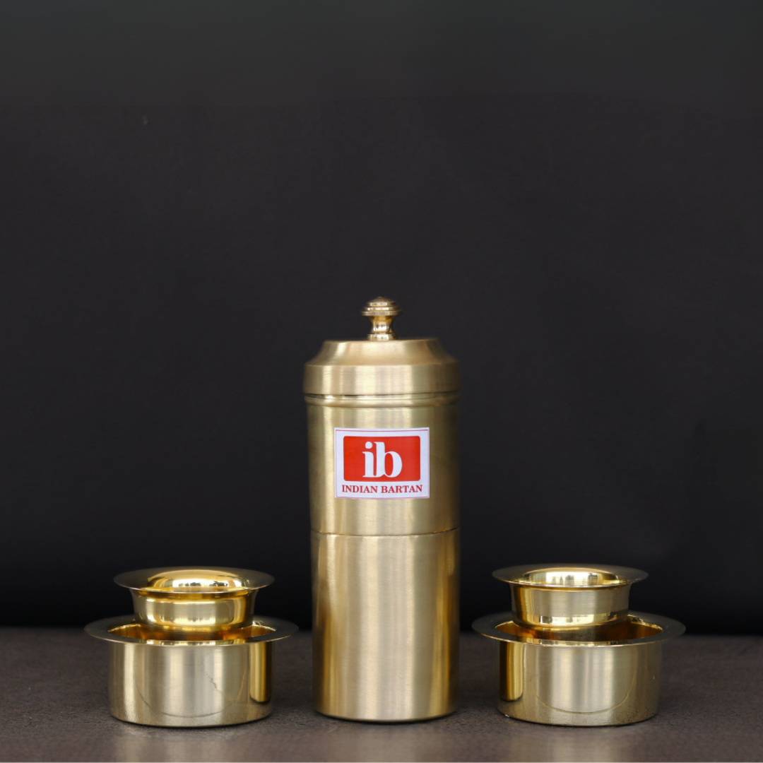 Brass Coffee Filter Set With Gift Box