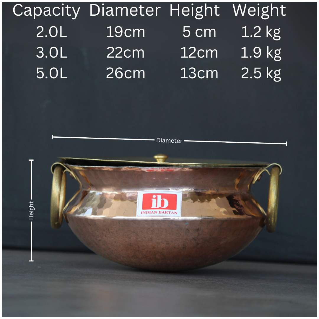Copper Sipri / Handi With Lid
