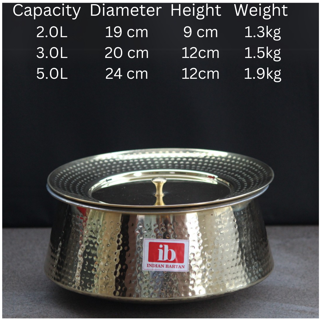 Brass Mughlai Handi / With lid