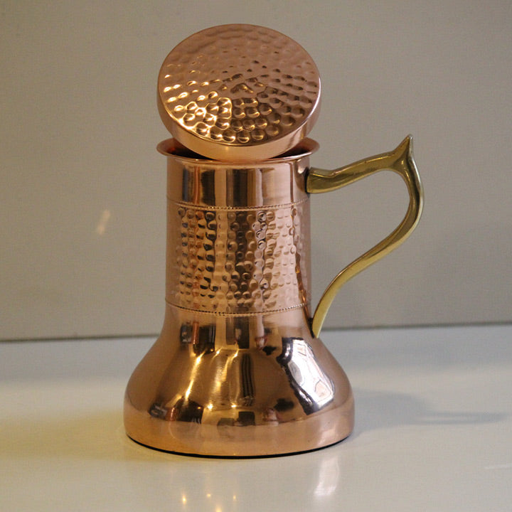 rounded copper jug