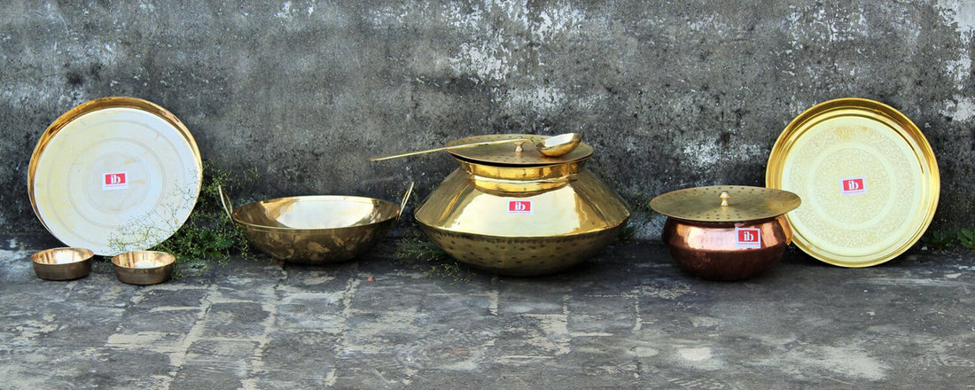 brass kitchen utensils