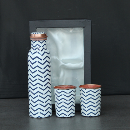 Printed Copper Bottle Set with Gift box