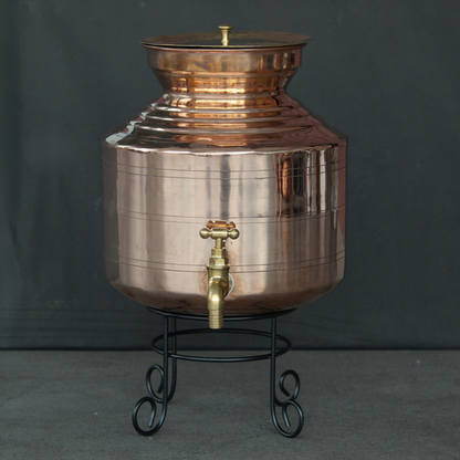Copper Water Dispenser With Glass
