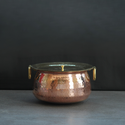 Copper Mughlai Handi / With lid