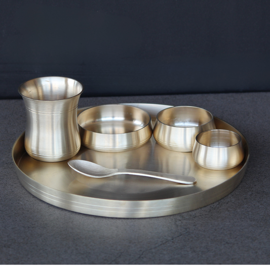 Matt Brass Plate Set