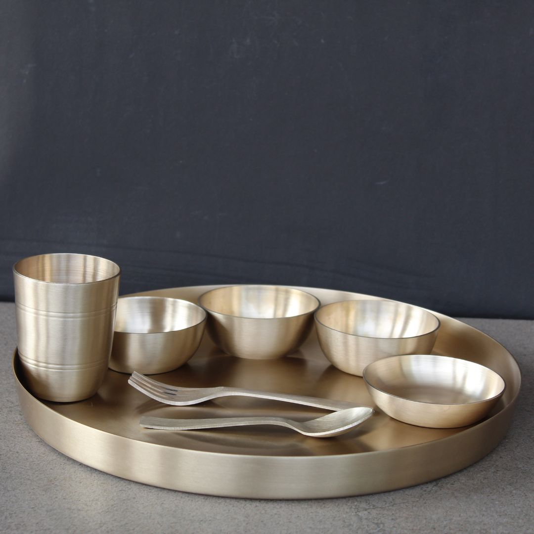 Matt Kansa Plate set with 3 bowls