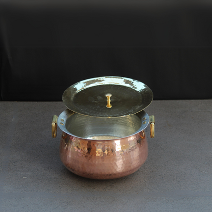 Copper Mughlai Handi / With lid