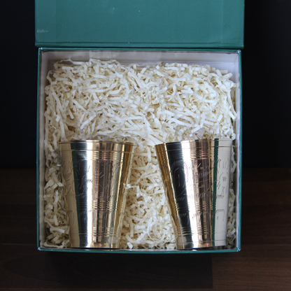 Brass Glass set of 2 with gift box