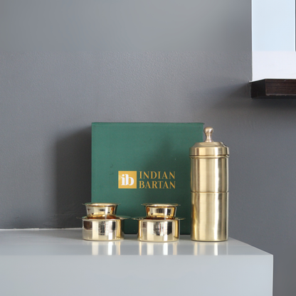 Brass Coffee Filter Set With Gift Box
