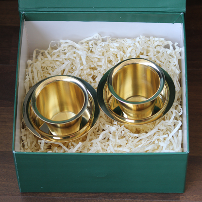 Brass Coffee Davara Tumbler with Gift Box