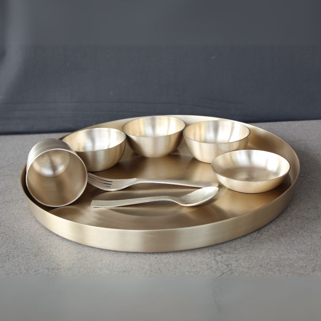 Matt Kansa Plate set with 3 bowls