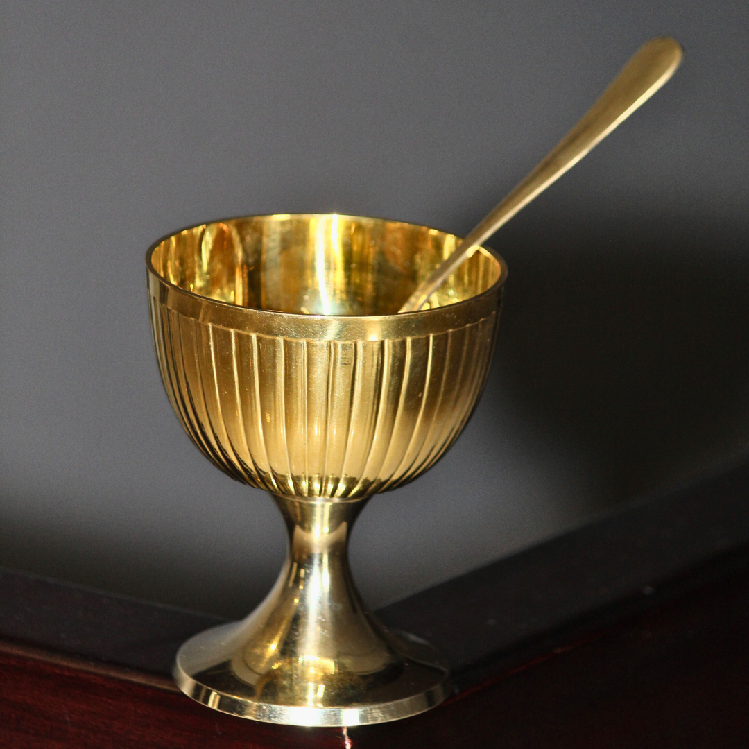 Brass Ice Cream Bowl Set