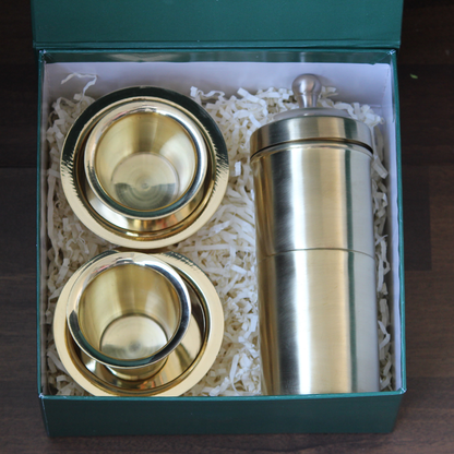 Brass Coffee Filter Set With Gift Box