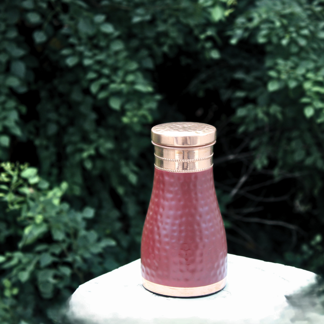 Hammered Copper Water Jar – Red Coated