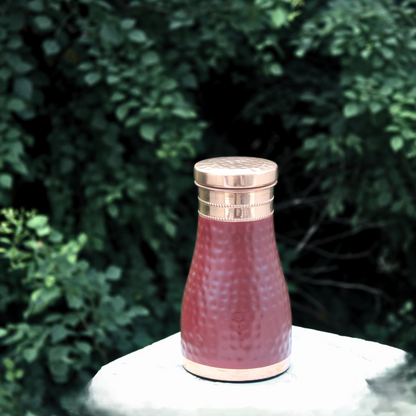 Hammered Copper Water Jar – Red Coated