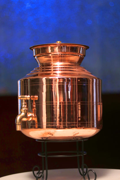Copper Water Dispenser With Glass