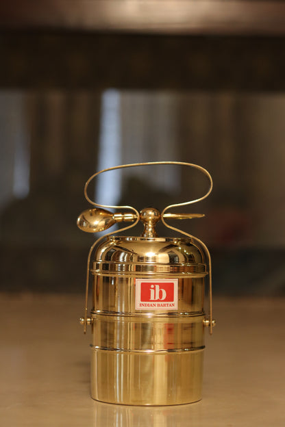 Vintage Brass Tiffin box
