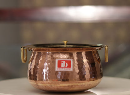 Copper Mughlai Handi / With lid