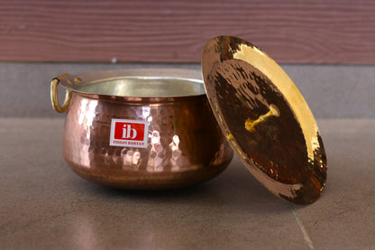 Copper Mughlai Handi / With lid