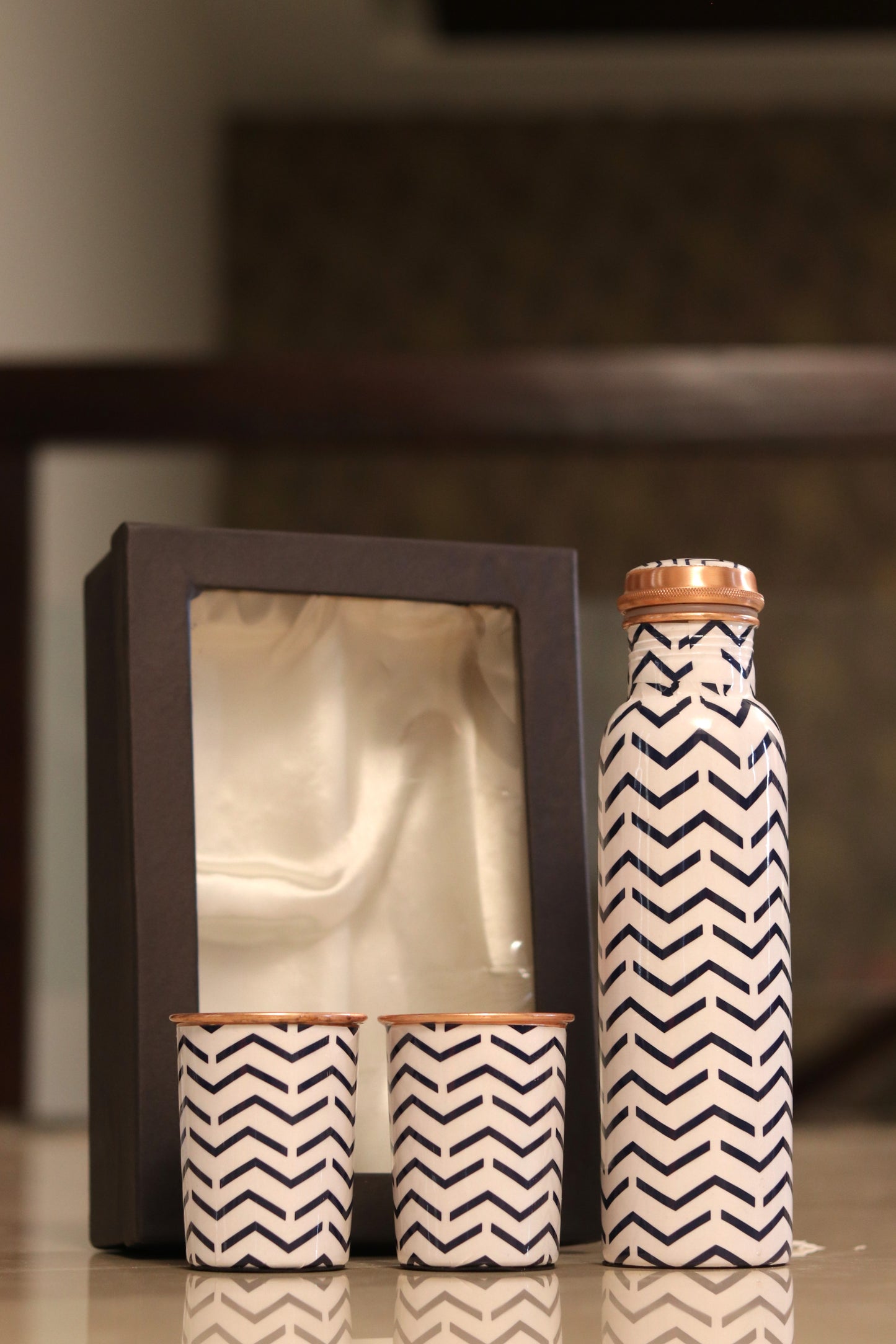 Printed Copper Bottle Set with Gift box