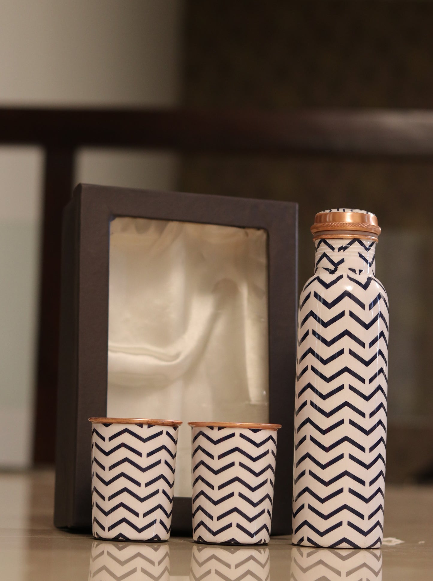 Printed Copper Bottle Set with Gift box