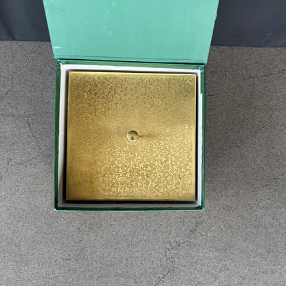 Square Brass Masala Daani / Spice Box With Gift Box
