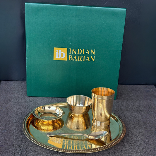 Brass Plate set With Gift Box