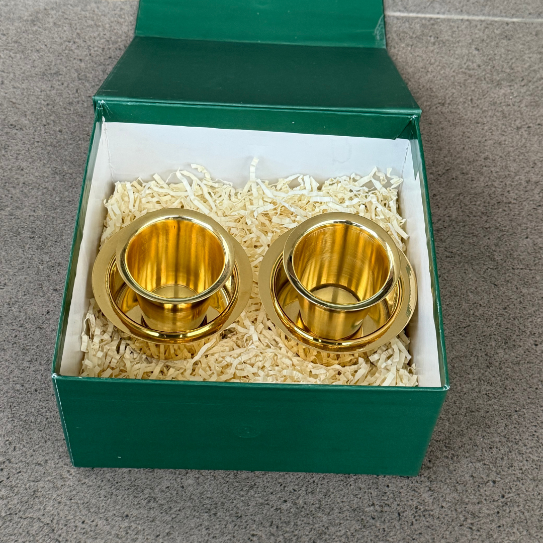 Brass Coffee Davara Tumbler with Gift Box