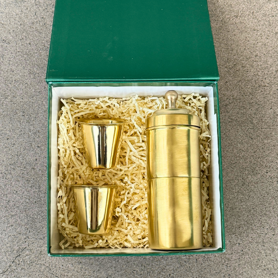 Brass Coffee Filter Set With Gift Box