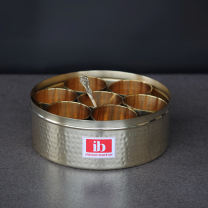Brass Masala Daani / Spice Box