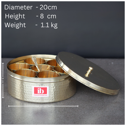 Brass Masala Daani / Spice Box