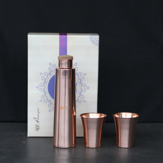 Glossy Copper Tower Bottle set
