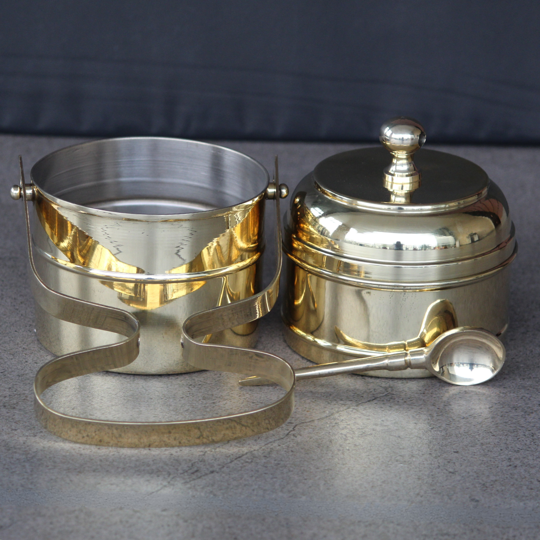 Vintage Brass Tiffin box